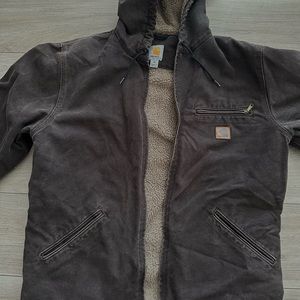 Carhatt brown vintage sherpa jacket
